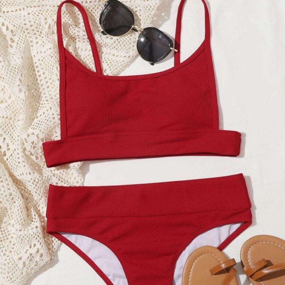 Red Bikini top & bottom - Brand New, Never Worn